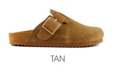 COW SUEDE CLOSED TOE BIO  HC TAN