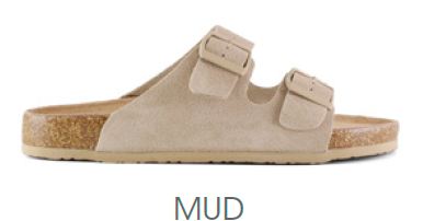 MAN TWO BUCKLES SUEDE SANDAL HC MUD