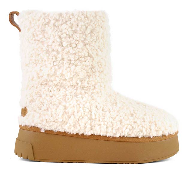 CURLY FUR BOOT HC WHI