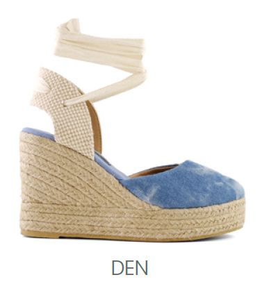 DENIM WEDGE CLOSED TOE HC DEN