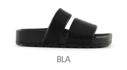 TWO BAND SQUARE TOE SLIDE HC BLA