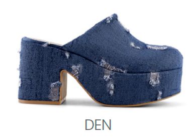 CLOSED TOE SANDAL DENIM FABRIC HC DEN