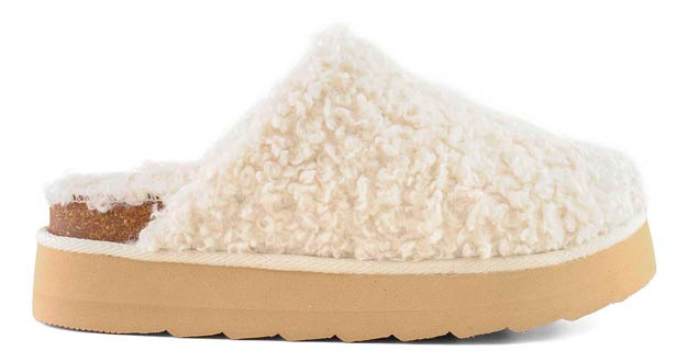 FURRY PLATFORM SABOT HC WHI