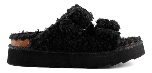 FURRY PLATFORM SANDAL HC BLA