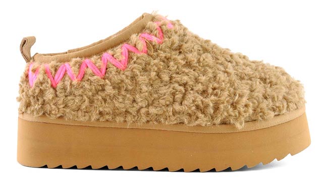 EGGY PLATFORM CURLY FUR HC TAN