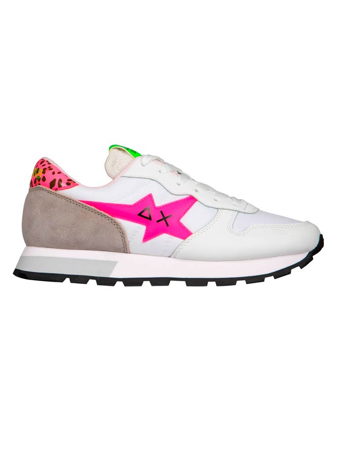 ALLY STAR TRANSPARENT LOGO S0162 BIANCO FUXIA FLUO