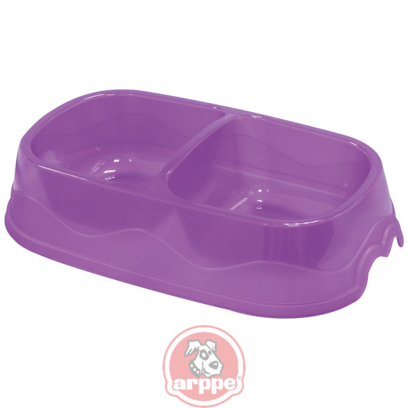 COMEDERO DOBLE PERRO 700 ML.X2