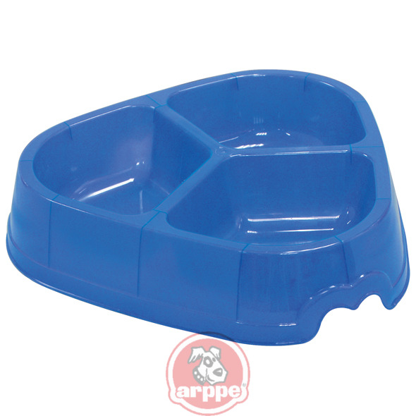 COMEDERO TRASLUCIDO TRIPLE 1,8 l.
