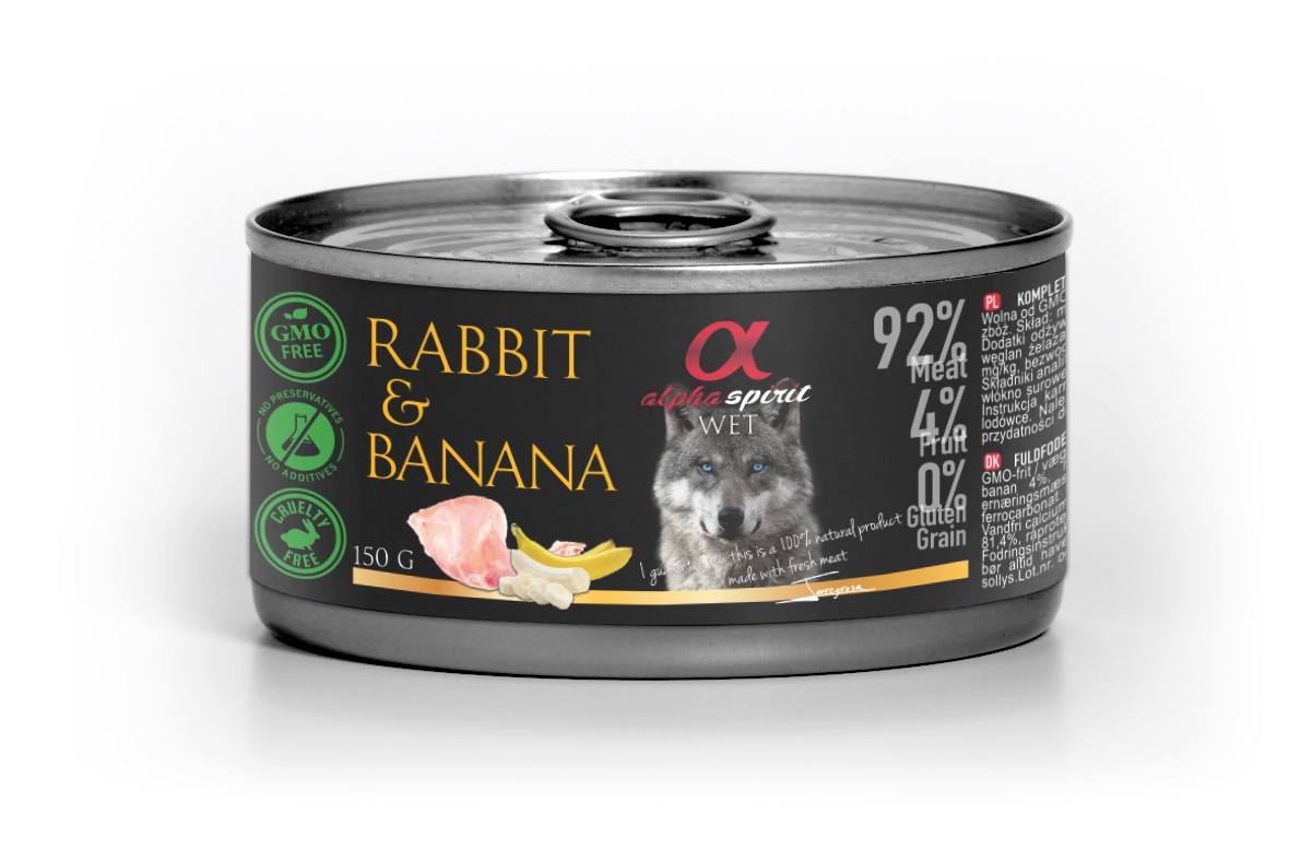Conejo con Platano 150g