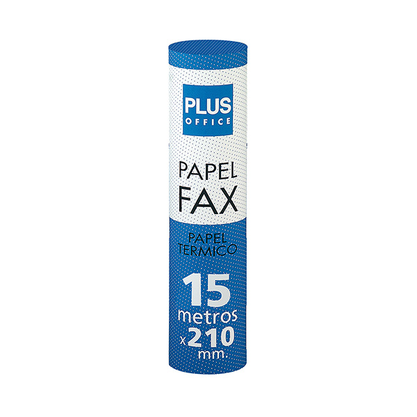 Rollo papel térmico para fax 210mm x 15m Mandril 12