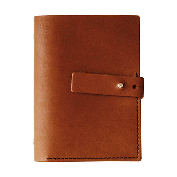 Agenda piel pequeña marrón oscuro