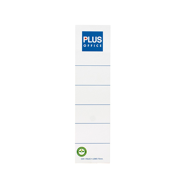 Etiquetas Plus lomeras blancas A4 168x48mm 10u