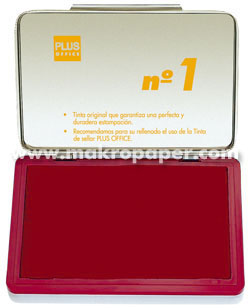 Tampón metálico para sellar nº1 100x170 Rojo | ControlOficina