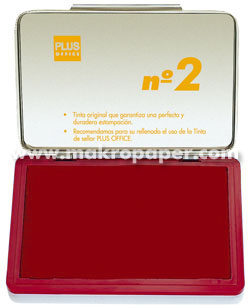 Tampón metálico para sellar nº1 80x120 Rojo