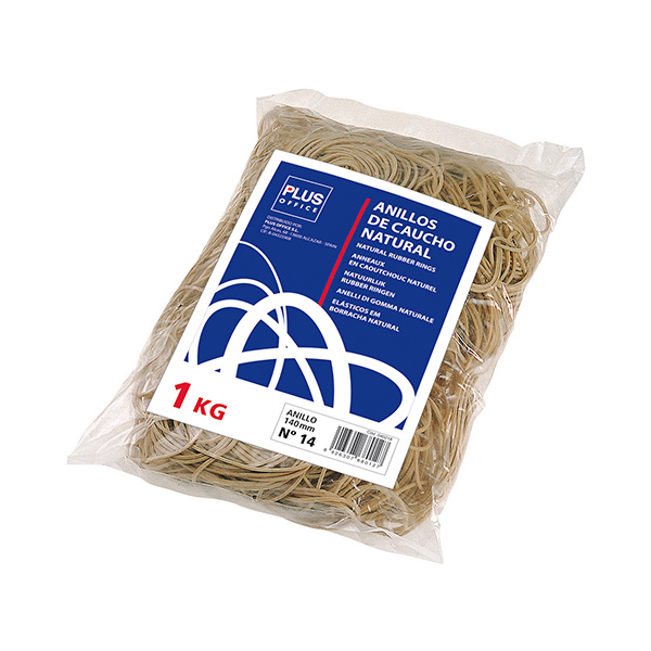 Gomas elásticas Plus Nº4 Bolsa de 1 Kg. 40mm.