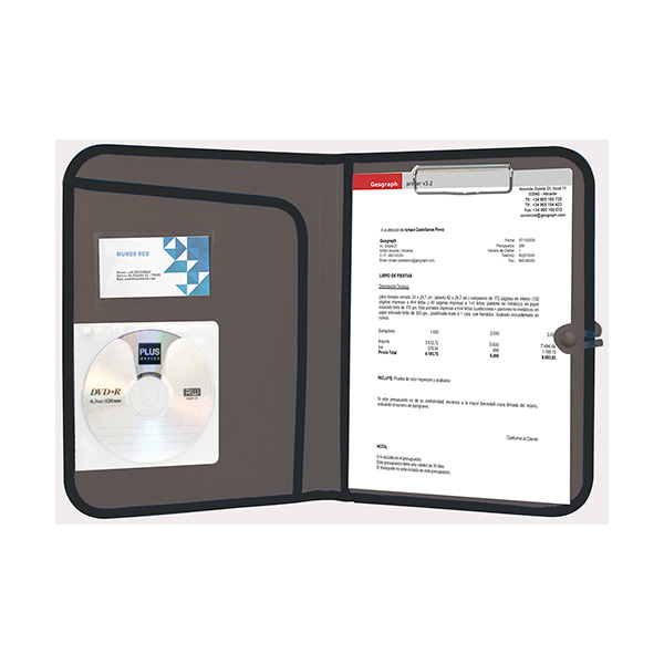 Carpeta Plus Office con miniclip y broche