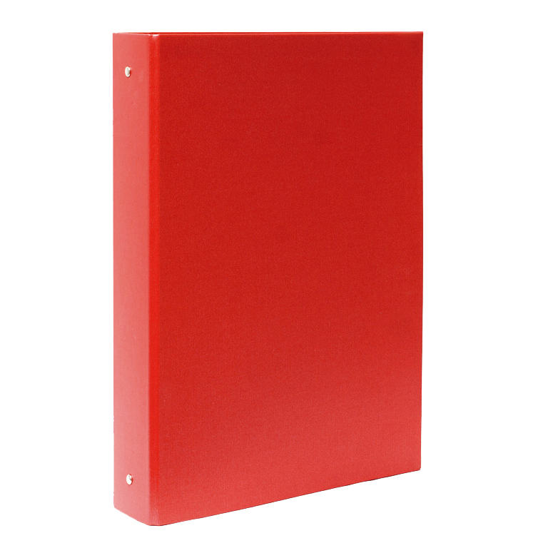 Carpeta cartón Plus folio 4 anillas 40mm roja