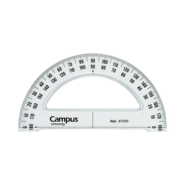 Semicírculo Campus biselado y graduado 13cm.