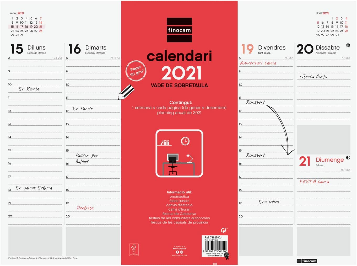 Vade Planning semanal encolado 42X30