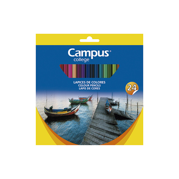 Caja 24u lápices de colores Campus University