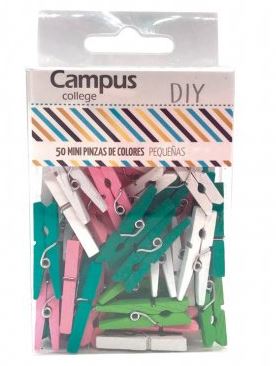 Pinza madera Campus pequeña 50u.