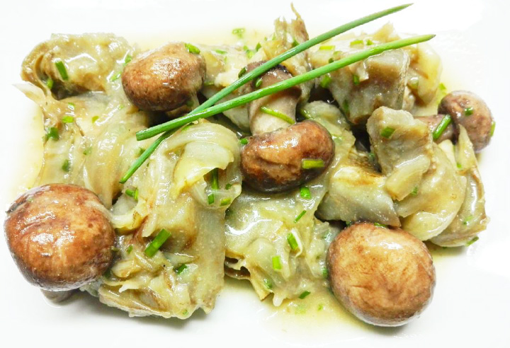 alcachofas guisadas champinones