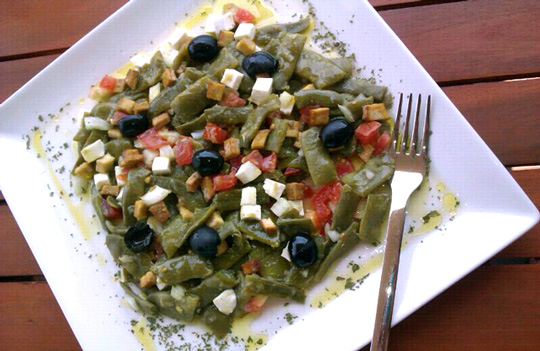 ensalada judías y tofu
