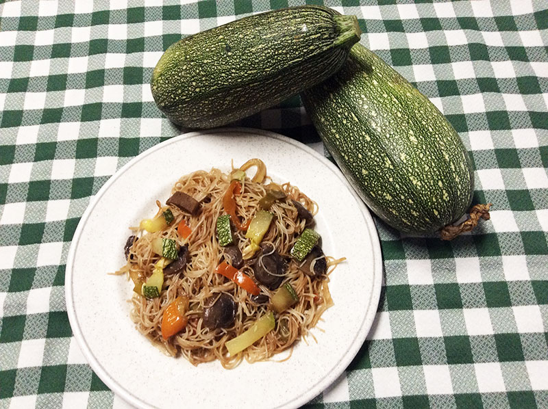fideos de arroz con verduras