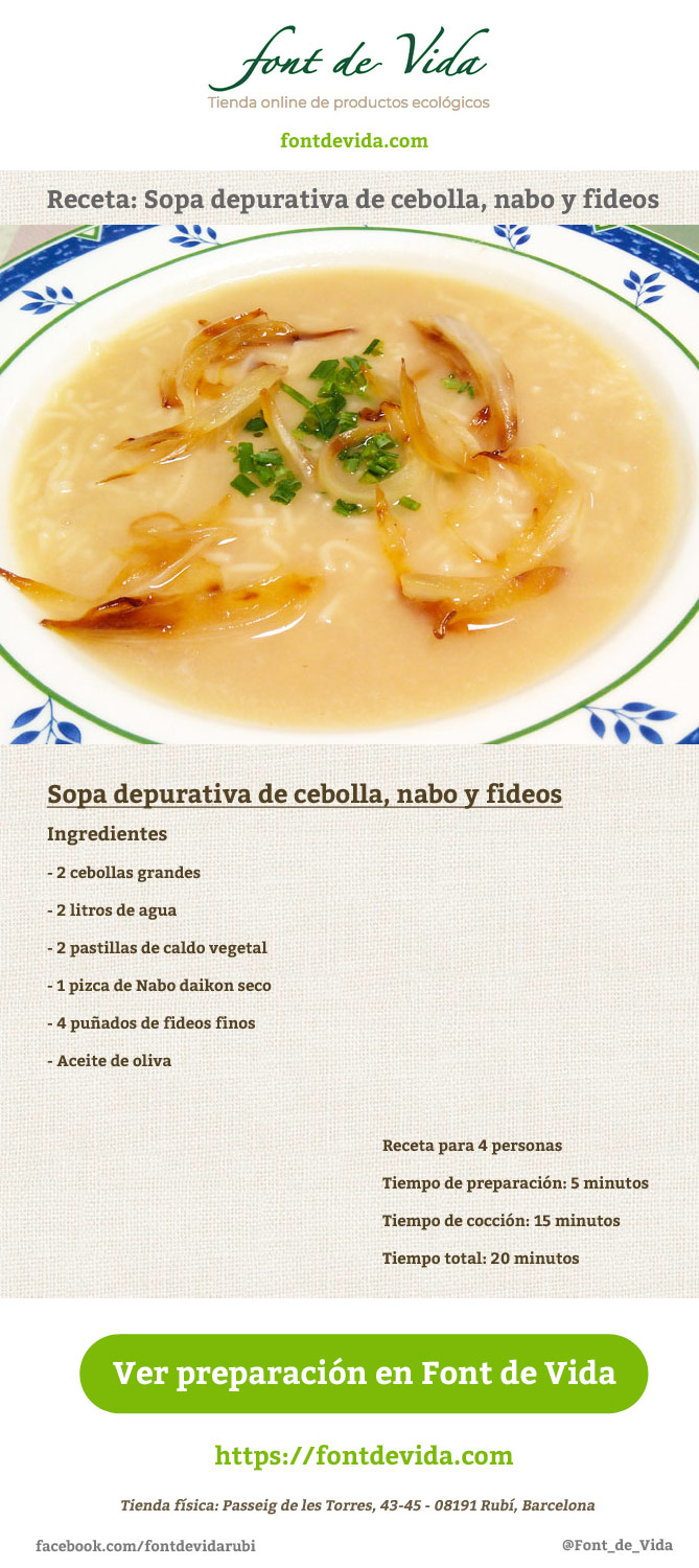 Sopa depurativa de cebolla, nabo y fideos - ???? ?? ????