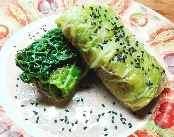 rollitos de col veganos