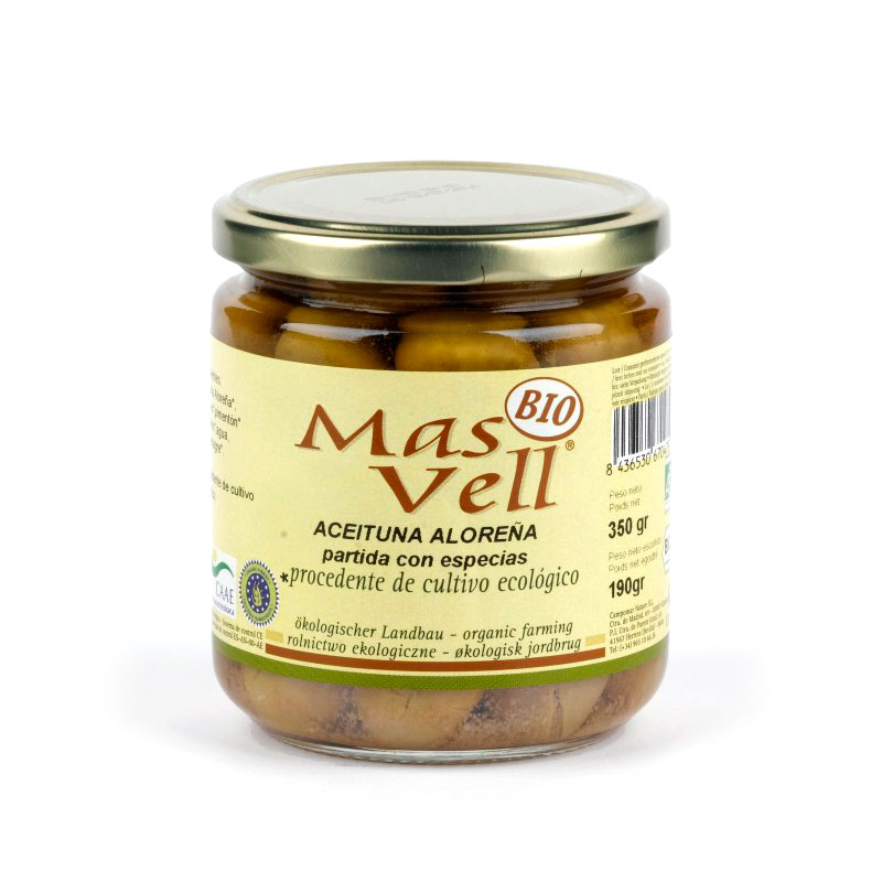 Aceituna aloreña partida 350 gr Mas Vell