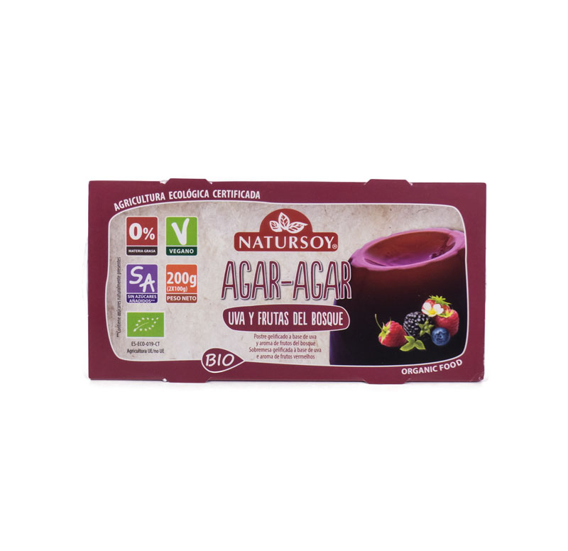 Agar agar con frutas del bosque 2x100 gr Natursoy