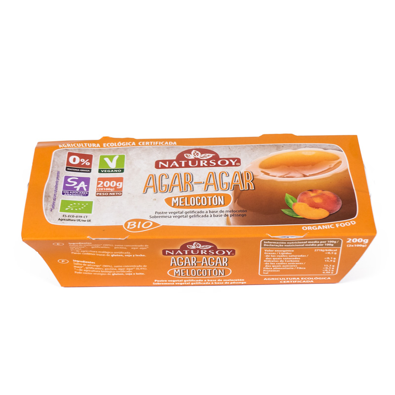 Agar agar con melocotón 2x100 gr Natursoy