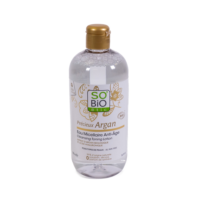Agua micelar Precieux Argan 500 ml. SoBio