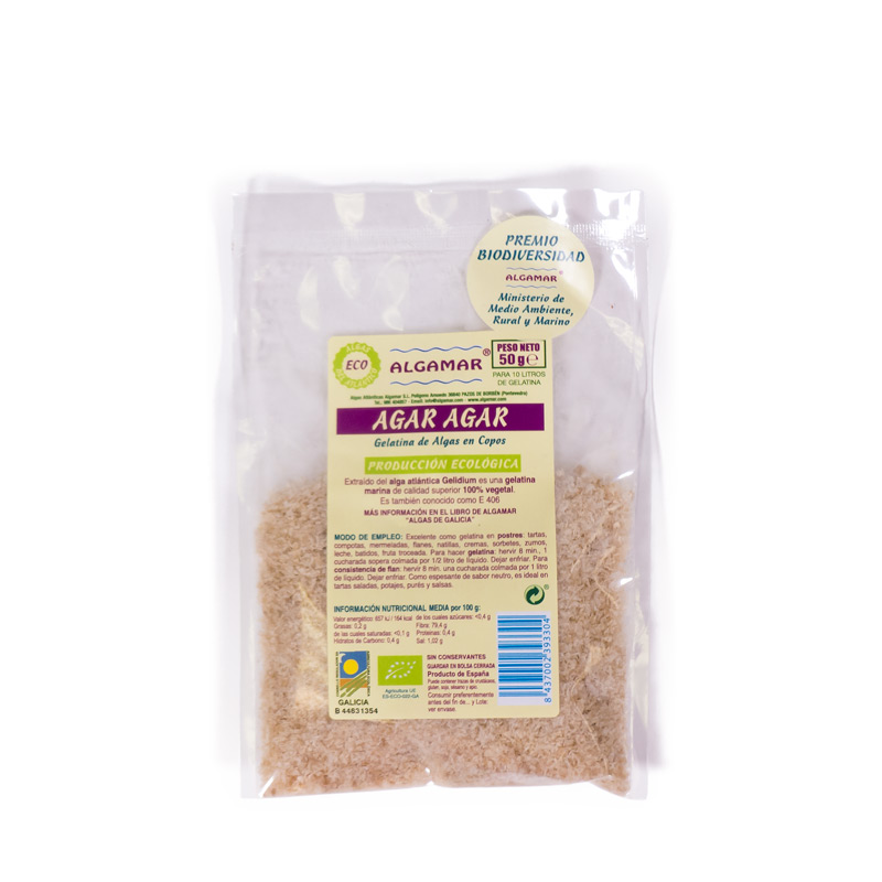 Alga agar agar en copos 50 gr Algamar