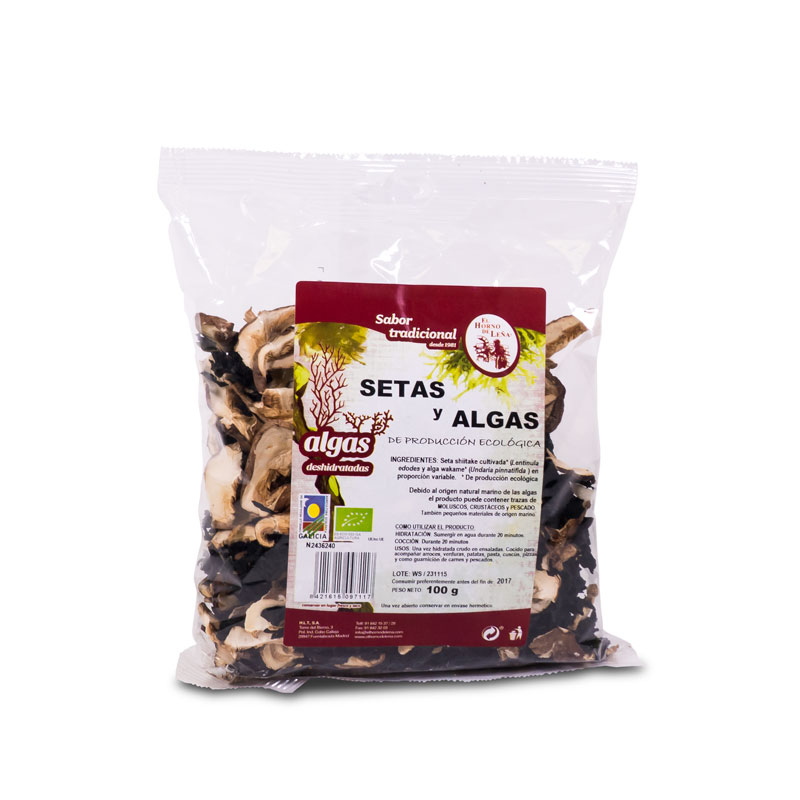Algas y shiitake 100 gr. Horno de leña