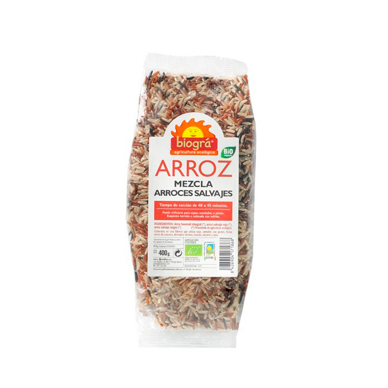 Arroz mezcla salvaje 400gr Biogra
