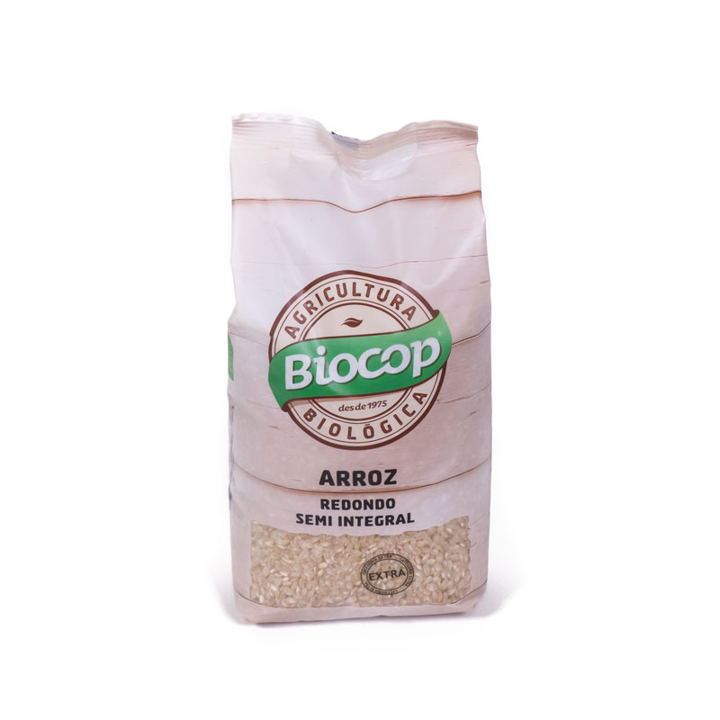 Arroz redondo semiintegral 1kg Biocop