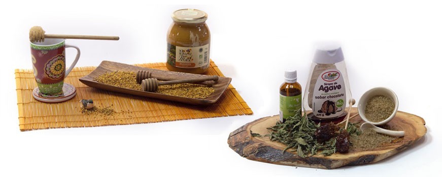 Azúcar, stevia, siropes y miel