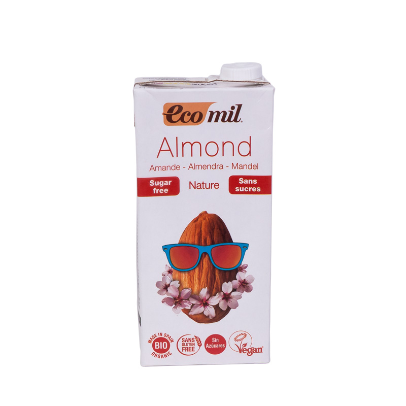 Bebida almendra natural 1L. Ecomil
