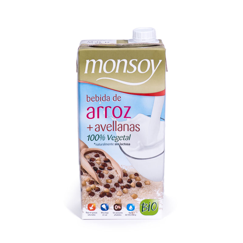 Bebida de arroz y avellana 1L Monsoy