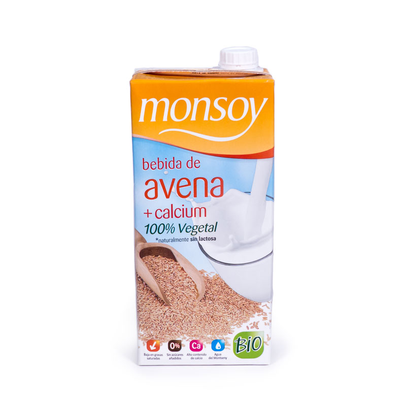 Bebida de avena calcio 1L Monsoy