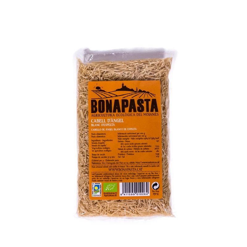 Cabello de angel espelta blanca 250gr Bonapasta