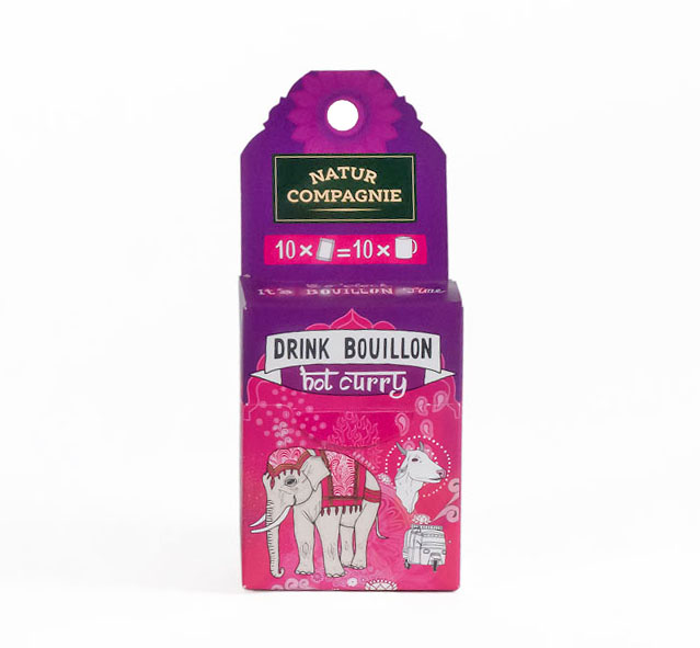 Caldo hot curry 10 u. Natur Compagnie