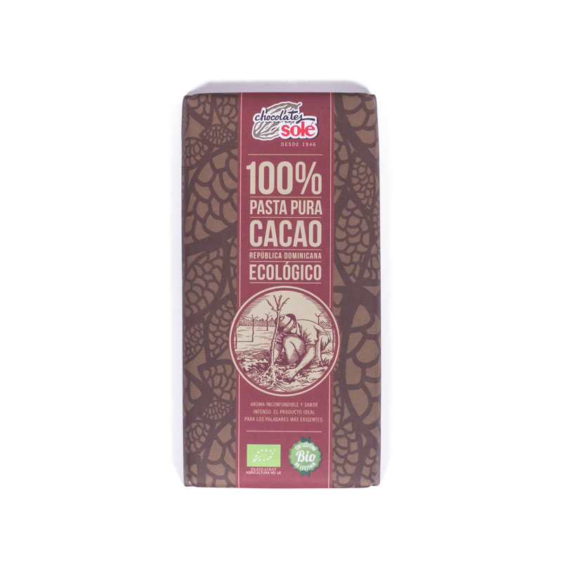 Chocolate negro 100% 100 gr. Sole