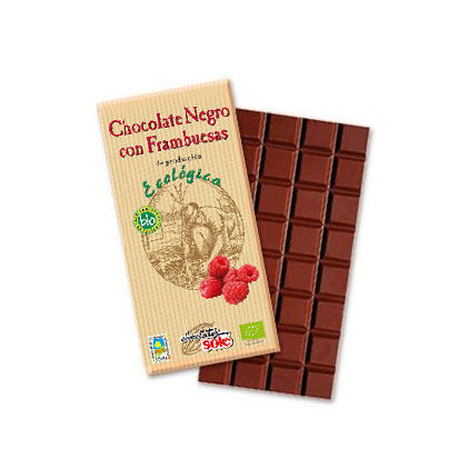 Chocolate negro con frambuesas 100gr Sole