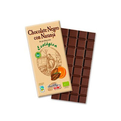 Chocolate negro naranja 100 gr. Sole