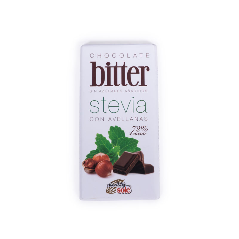 Chocolate stevia con avellanas 100 gr. Sole