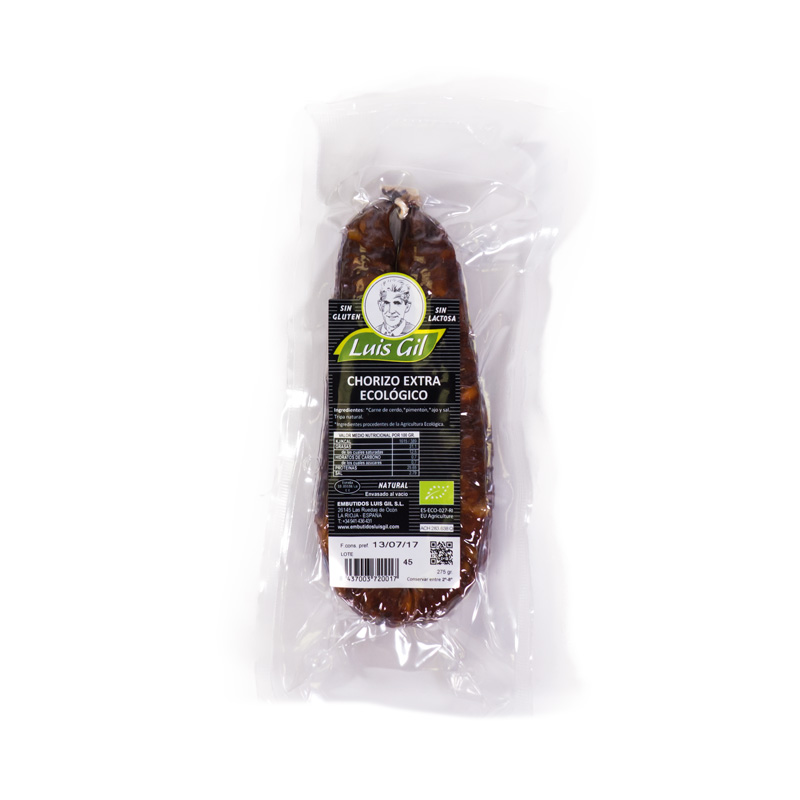 Chorizo extra pieza 280 gr. Luis Gil
