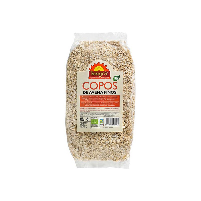 Copos de avena finos 1 kg. Biogra